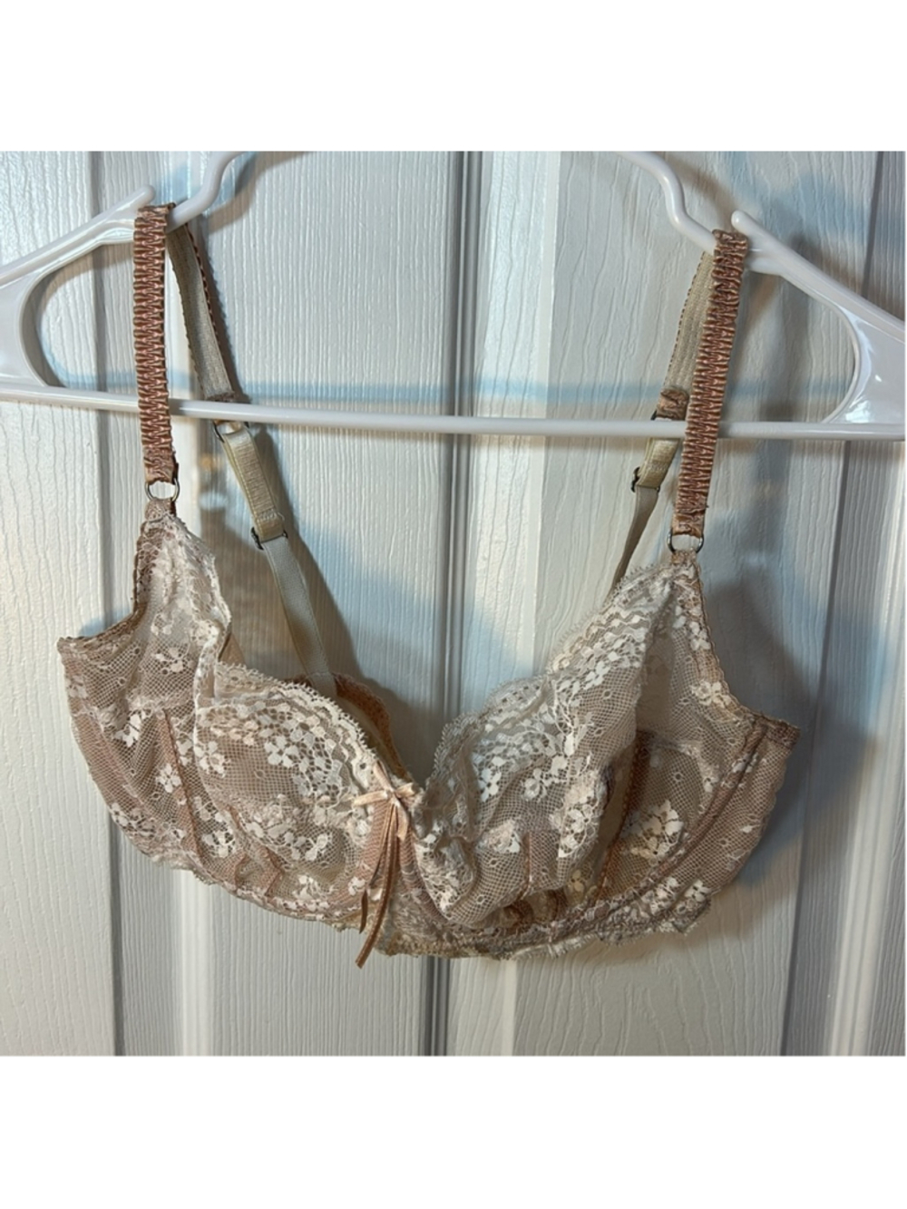 Elle MacPherson Dentelle Demi Lace Underwire Bra - Cream colour size 36 D - Picture 4 of 7